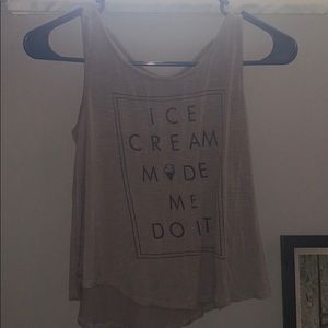 “Icecream made me do it” tank top
